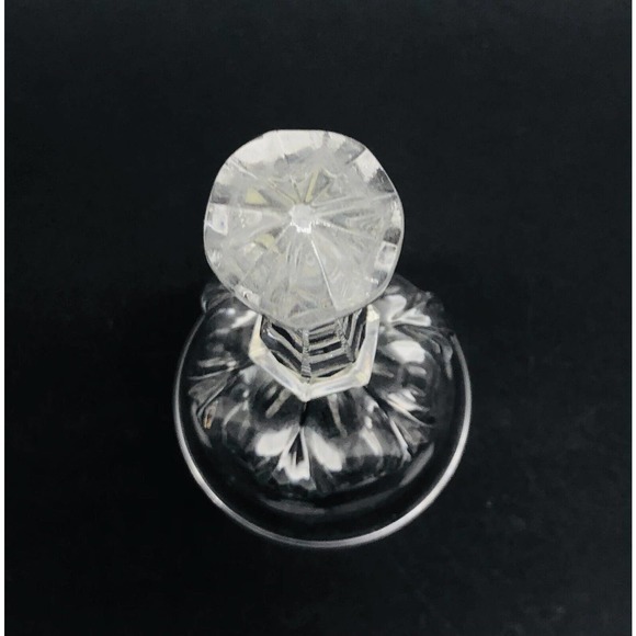 Vintage Clear Crystal 8” Bell Cut Glass Etched Design - Picture 5 of 7